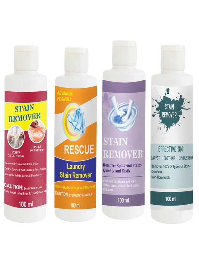 مجموعة مزيلات البقع من توفوس: أحمر، برتقالي، بنفسجي، وأزرق سماوي | محلول تنظيف متعدد الأسطح للملابس والأقمشة والمفروشات (100 غرام لكل عبوة) - Image 1